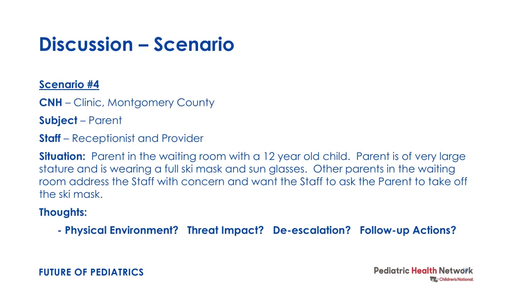 discussion scenario 3