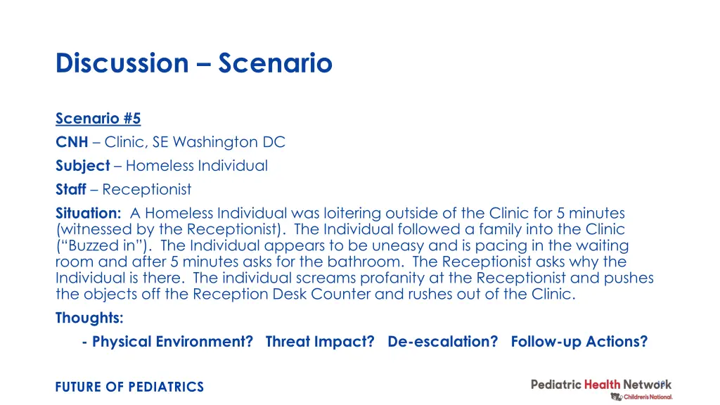 discussion scenario 4