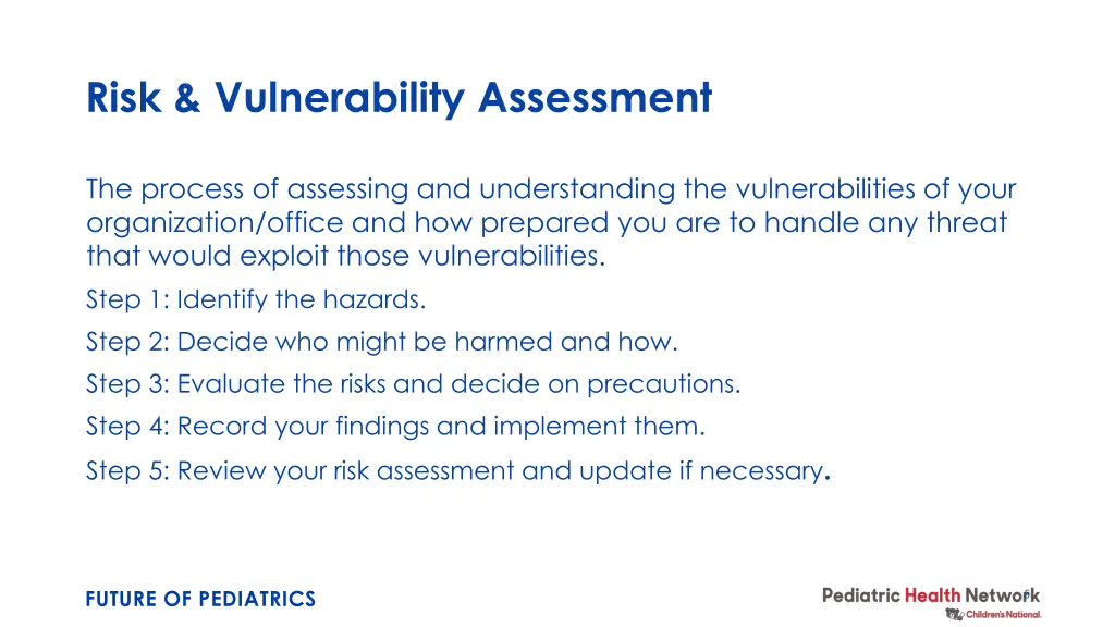 risk vulnerability assessment