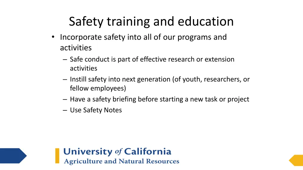 safety training and education incorporate safety