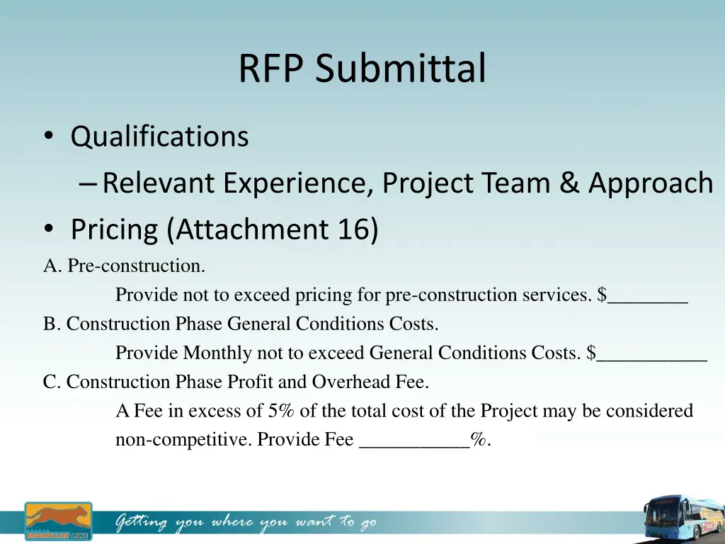 rfp submittal