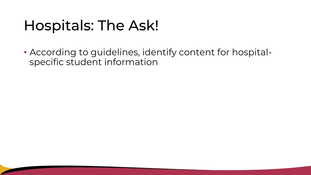hospitals the ask