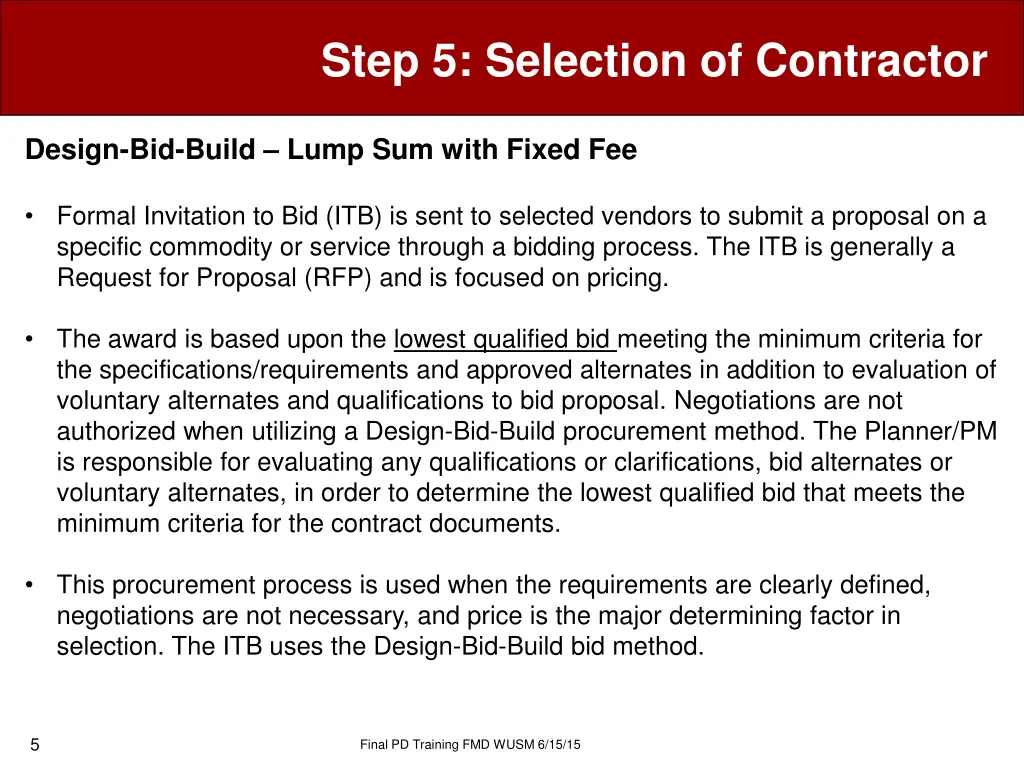 step 5 selection of contractor 2