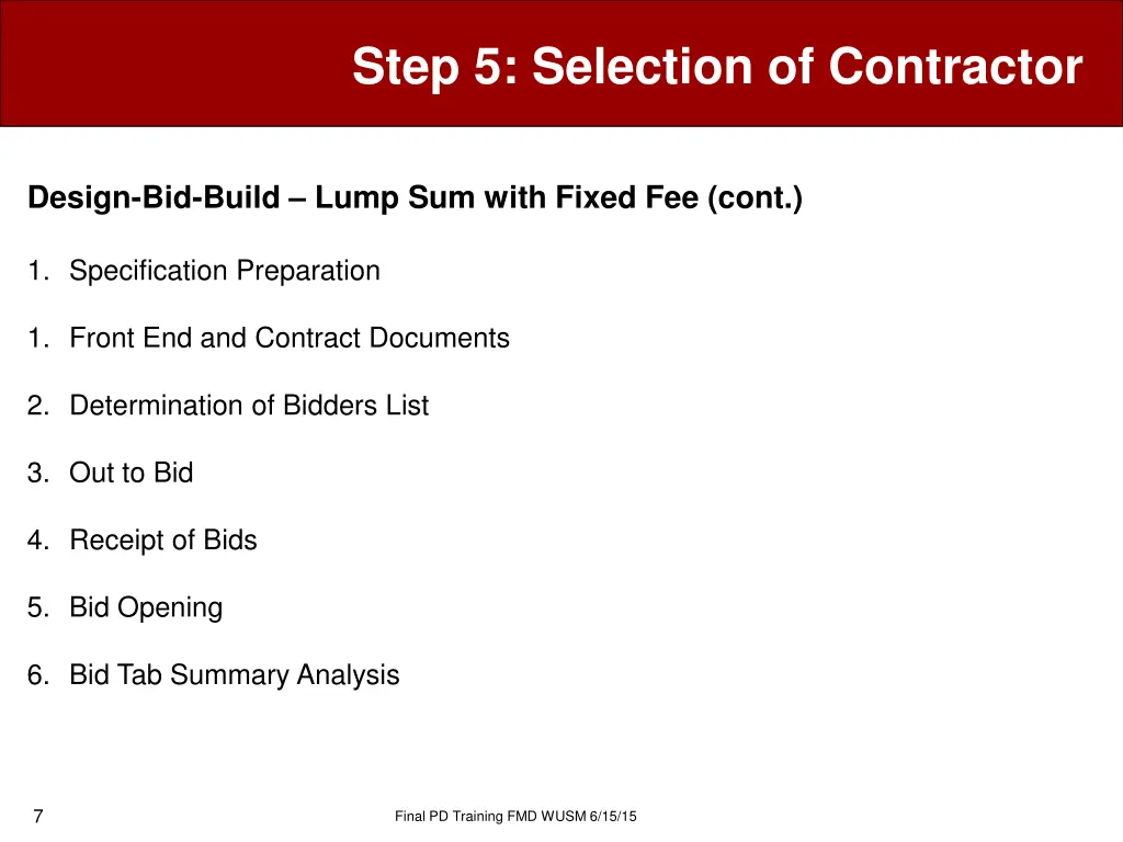 step 5 selection of contractor 4