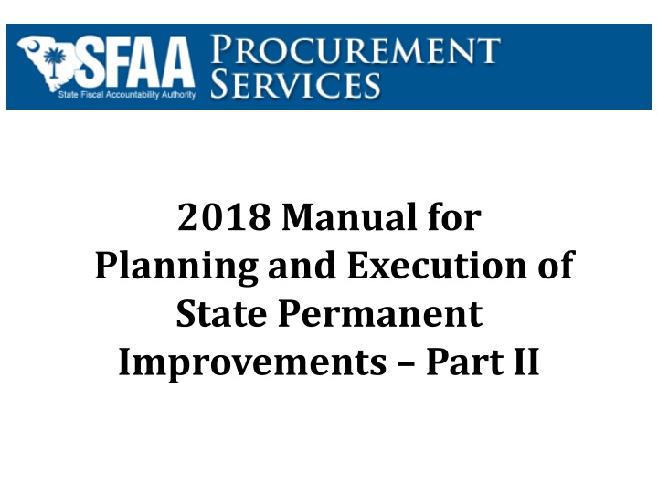 2018 manual for planning and execution of state