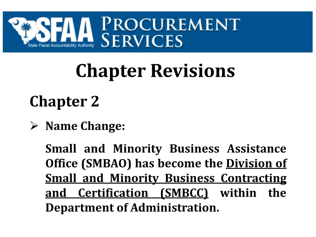 chapter revisions