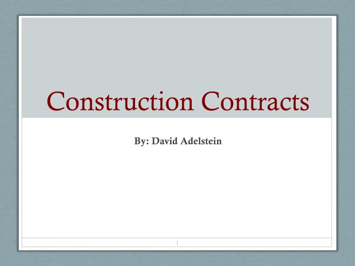 construction contracts