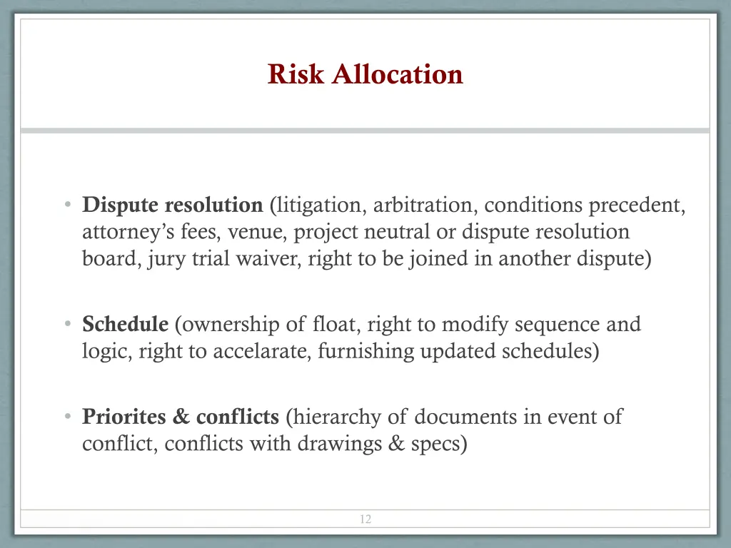 risk allocation 3