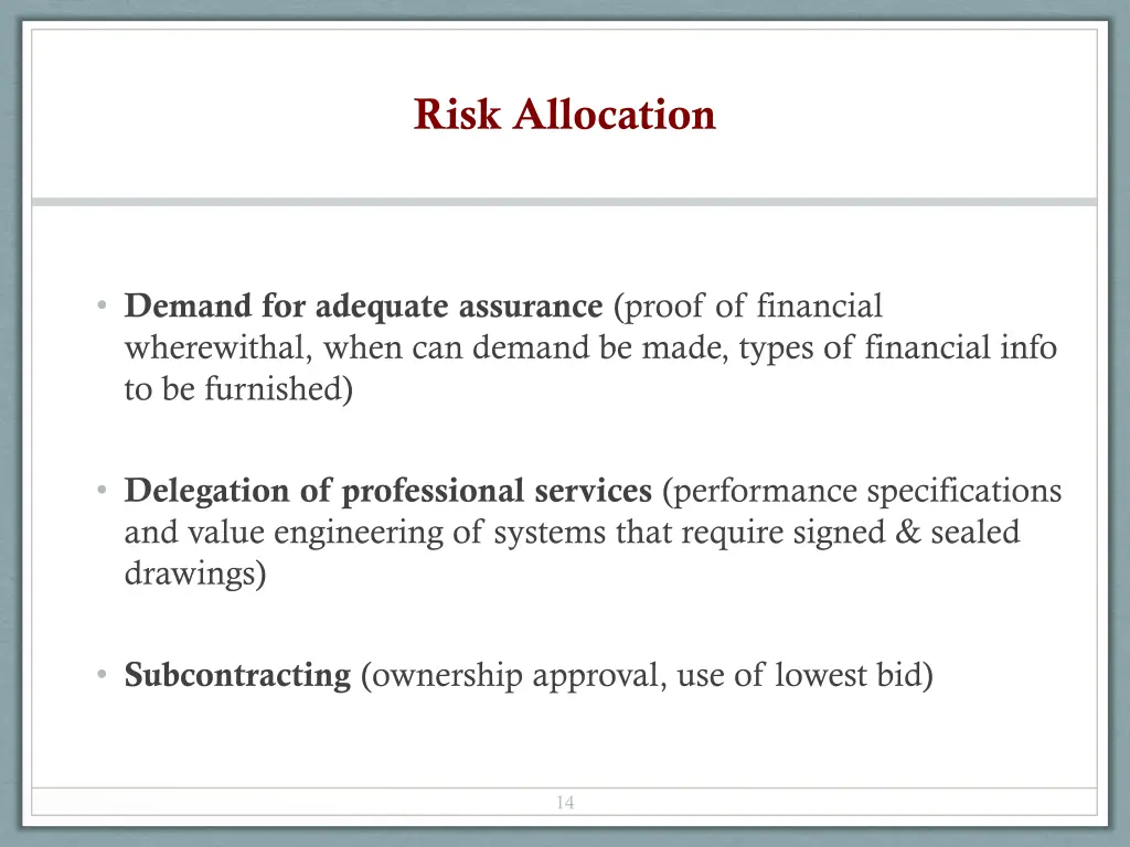 risk allocation 5