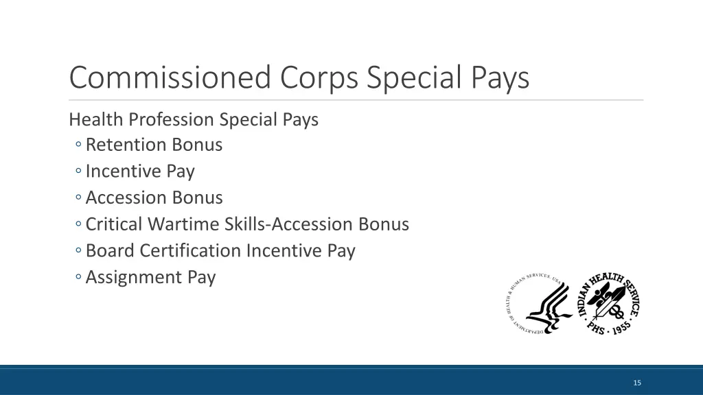 commissioned corps special pays