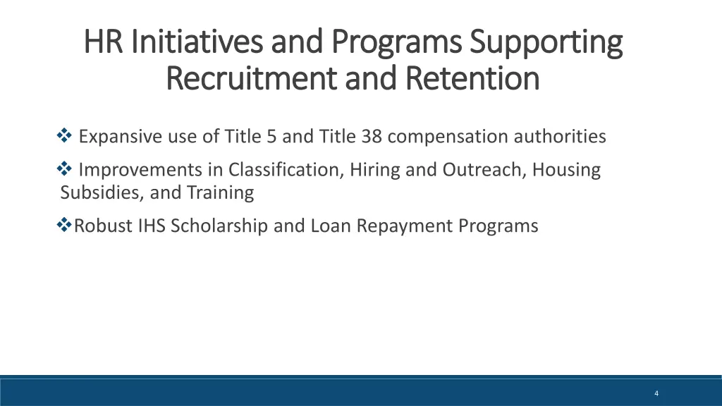 hr initiatives and programs supporting