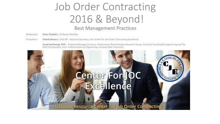 job order contracting 2016 beyond best management