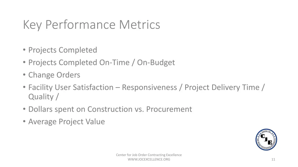 key performance metrics