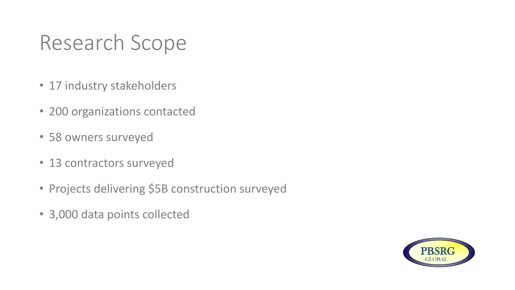 research scope