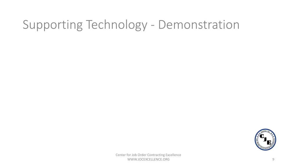 supporting technology demonstration