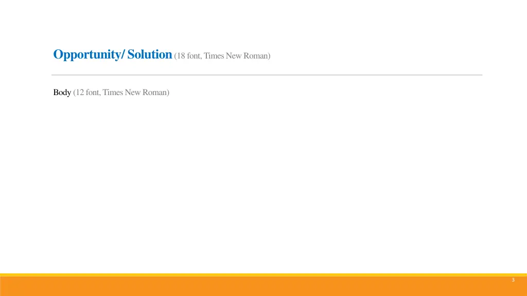 opportunity solution 18 font times new roman