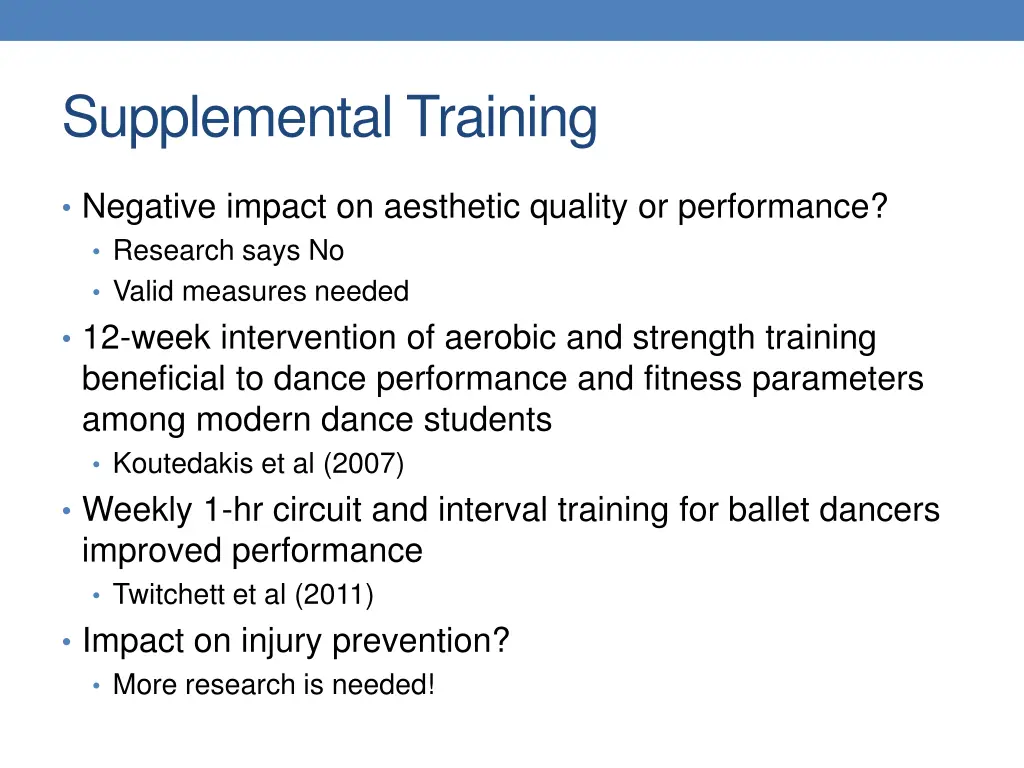 supplemental training