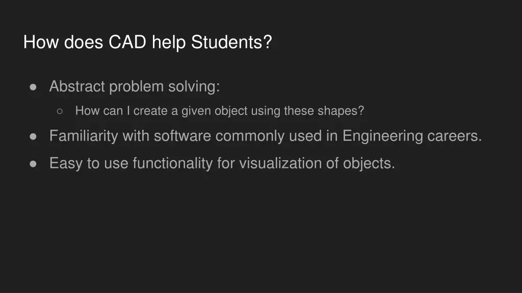 how does cad help students