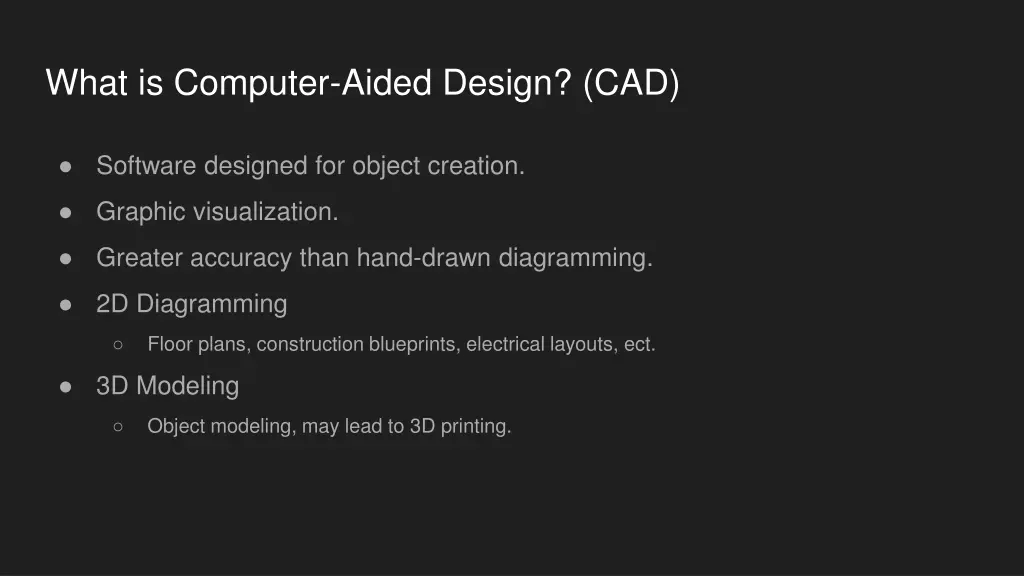 what is computer aided design cad