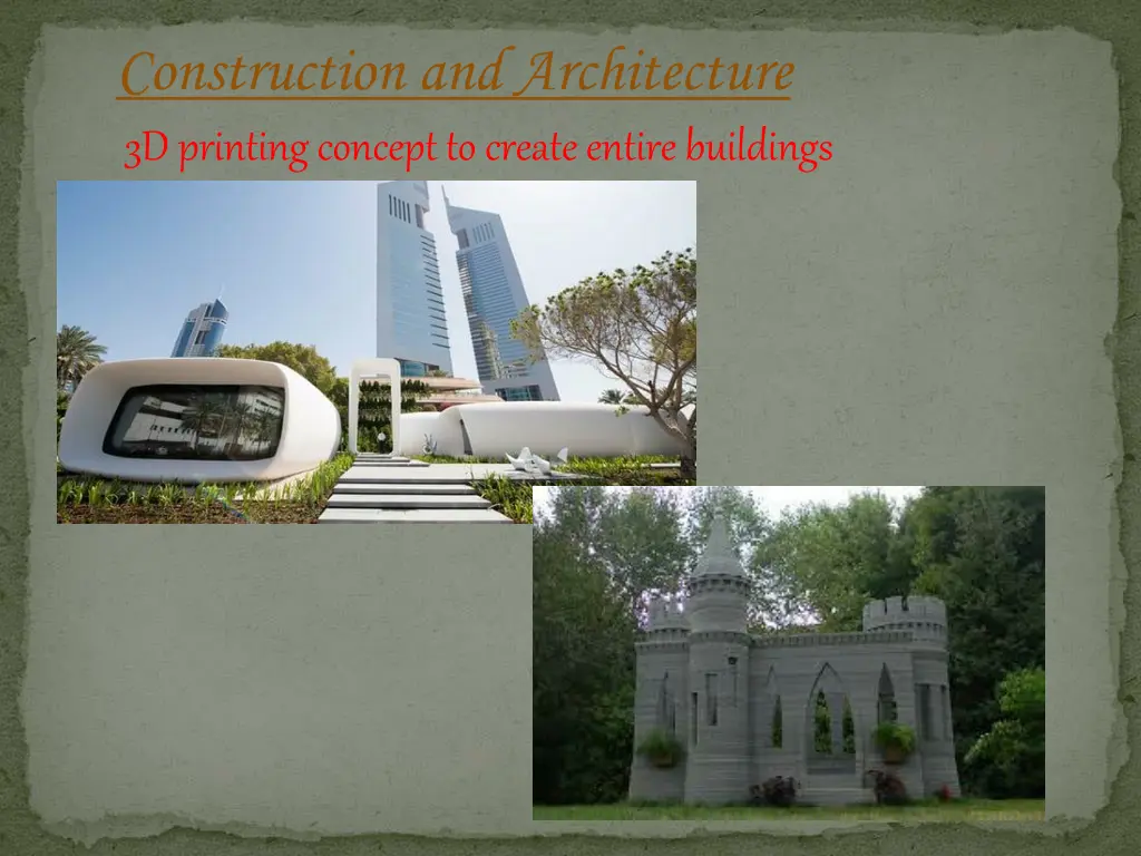 construction and architecture 3d printing concept