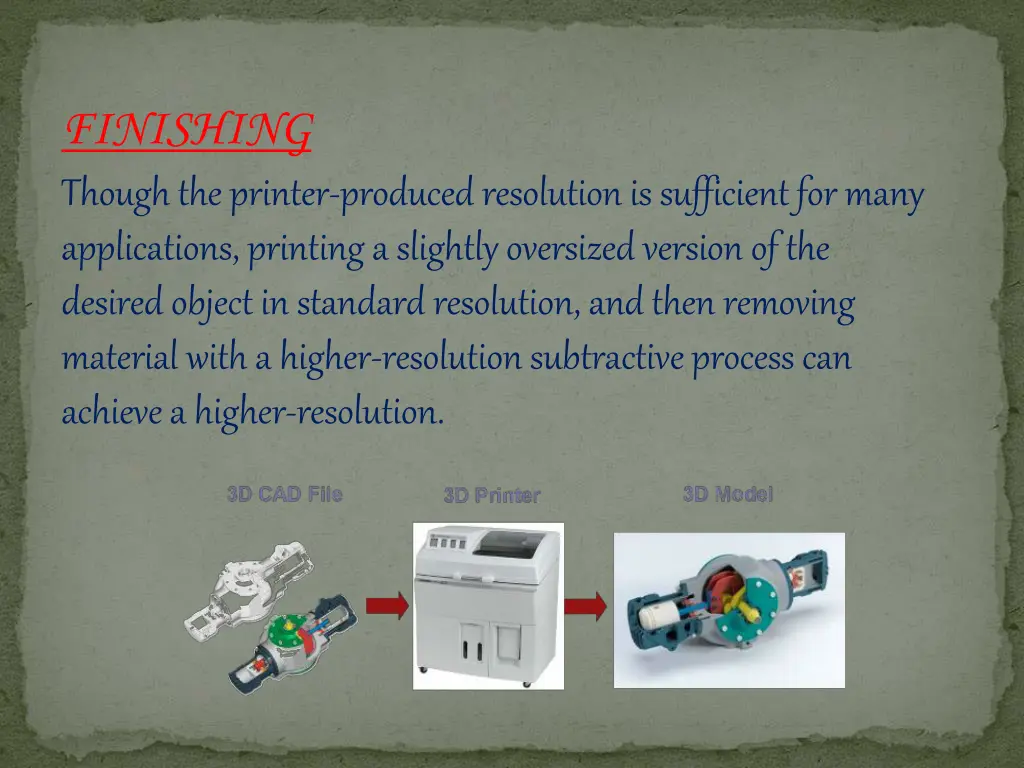 finishing though the printer produced resolution
