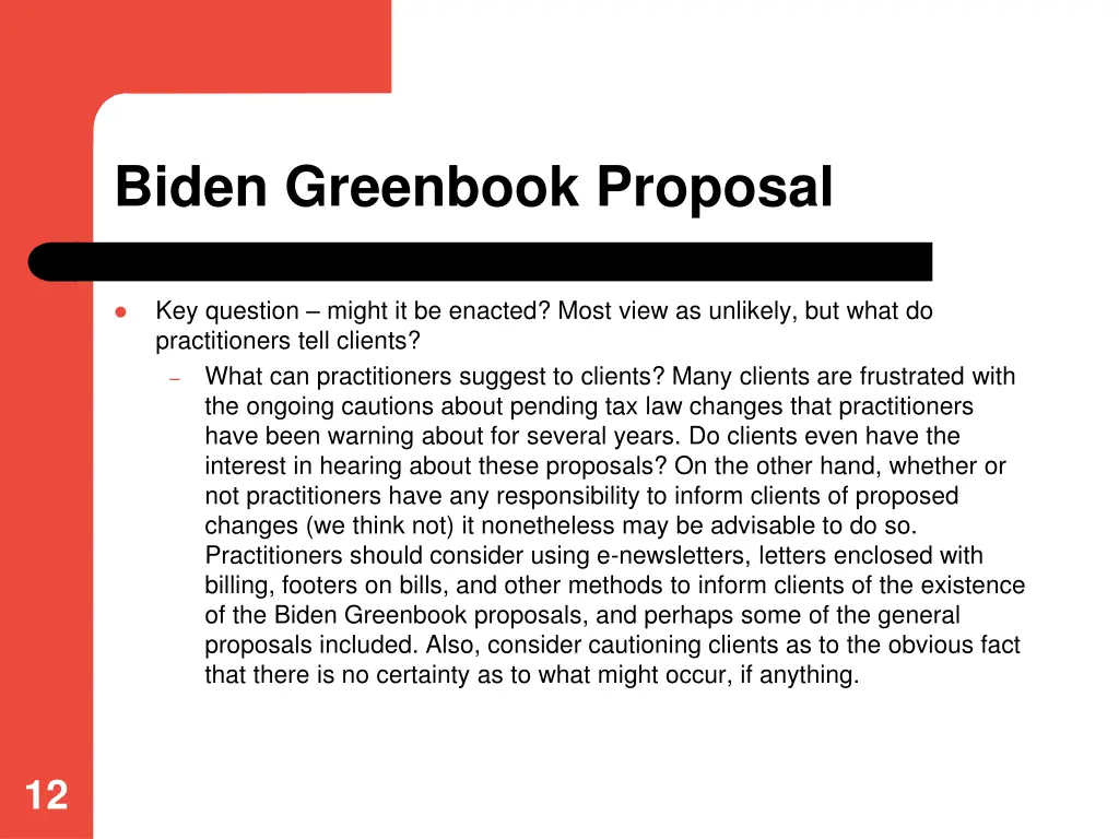 biden greenbook proposal