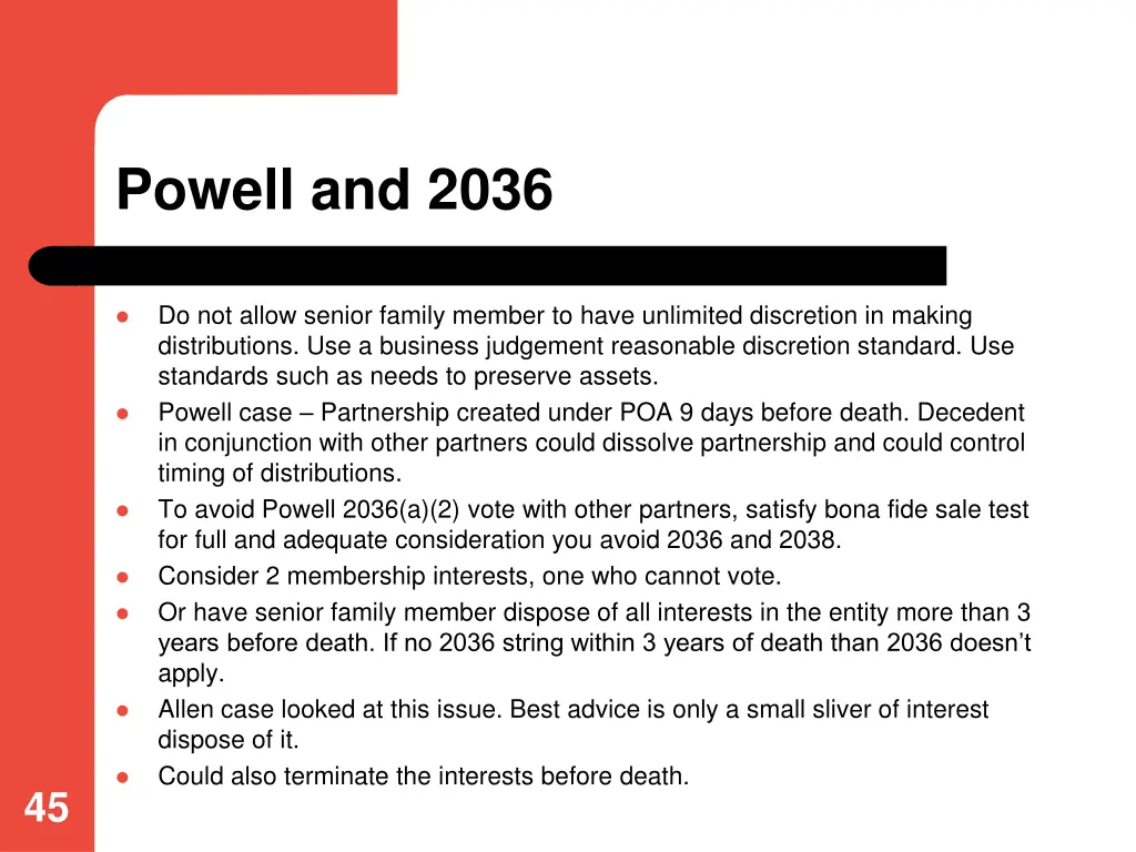 powell and 2036