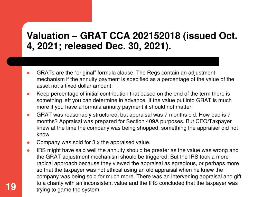 valuation grat cca 202152018 issued oct 4 2021