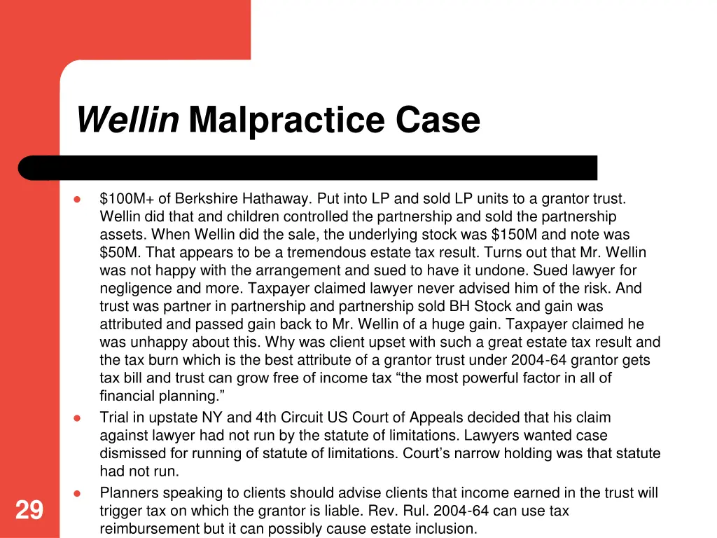 wellin malpractice case