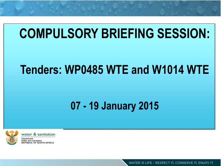 compulsory briefing session