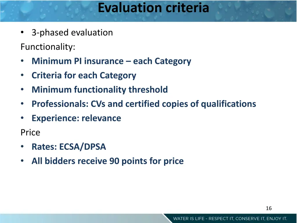 evaluation criteria 1