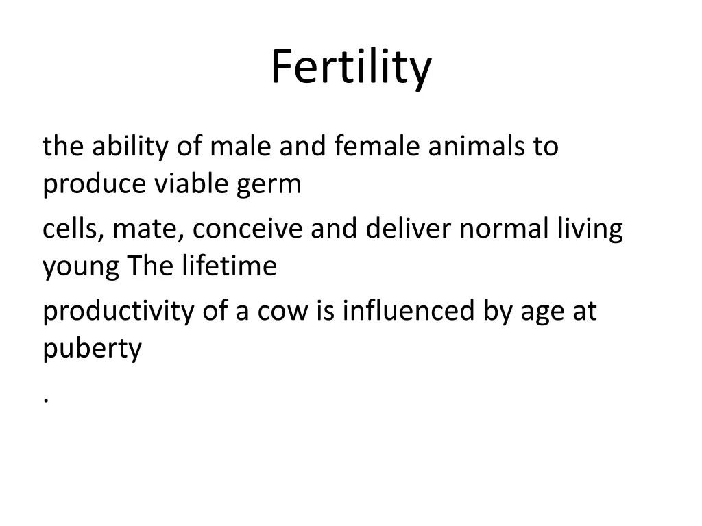 fertility