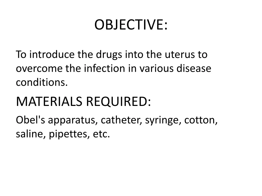 objective