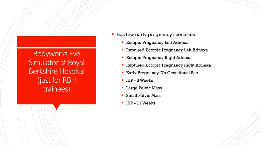 has few early pregnancy scenarios ectopic