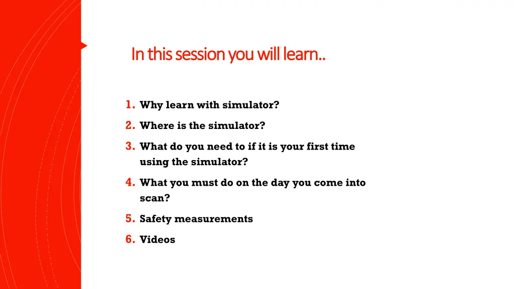 in this session you will learn in this session