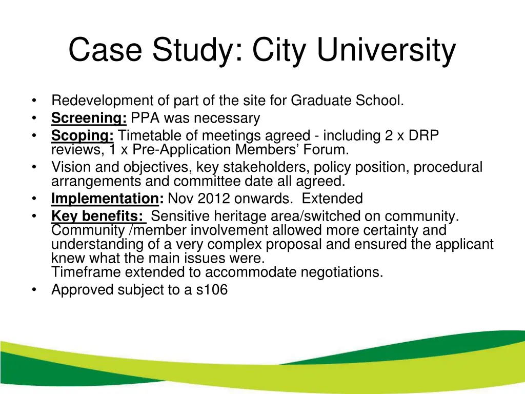 case study city university