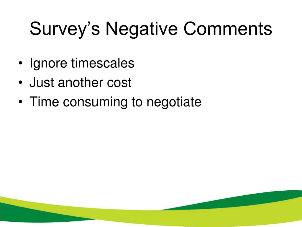 survey s negative comments