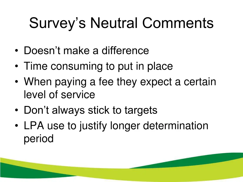 survey s neutral comments