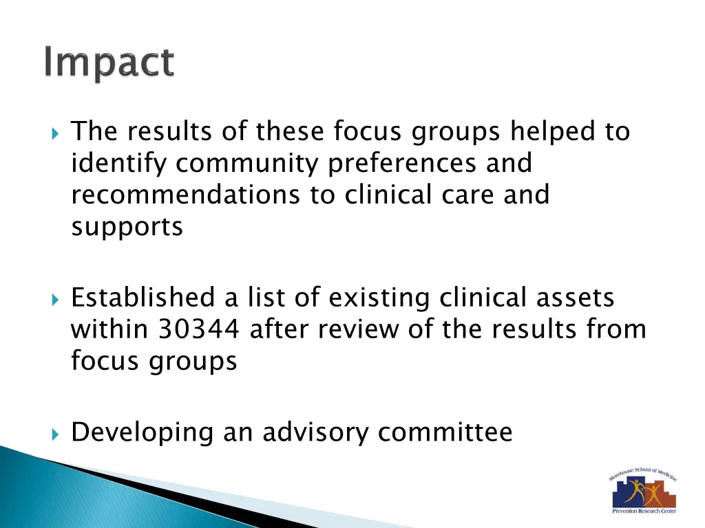 the results of these focus groups helped