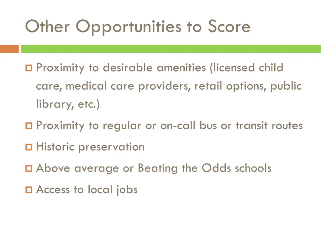 other opportunities to score 1