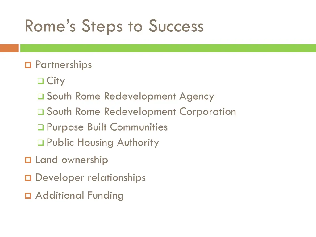 rome s steps to success