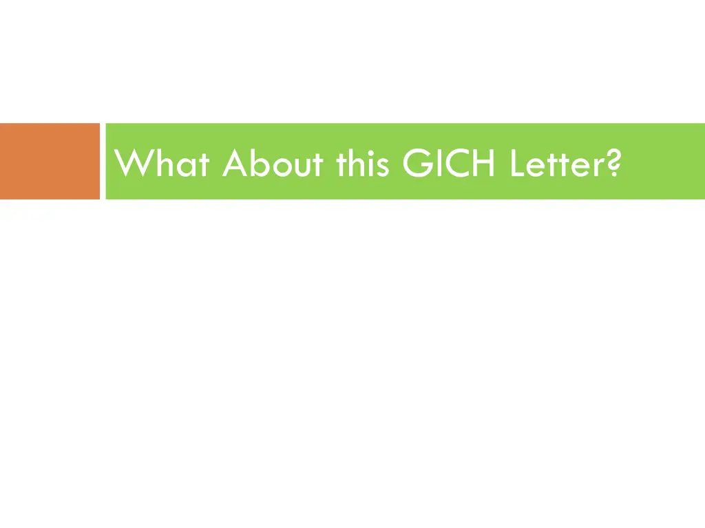 what about this gich letter