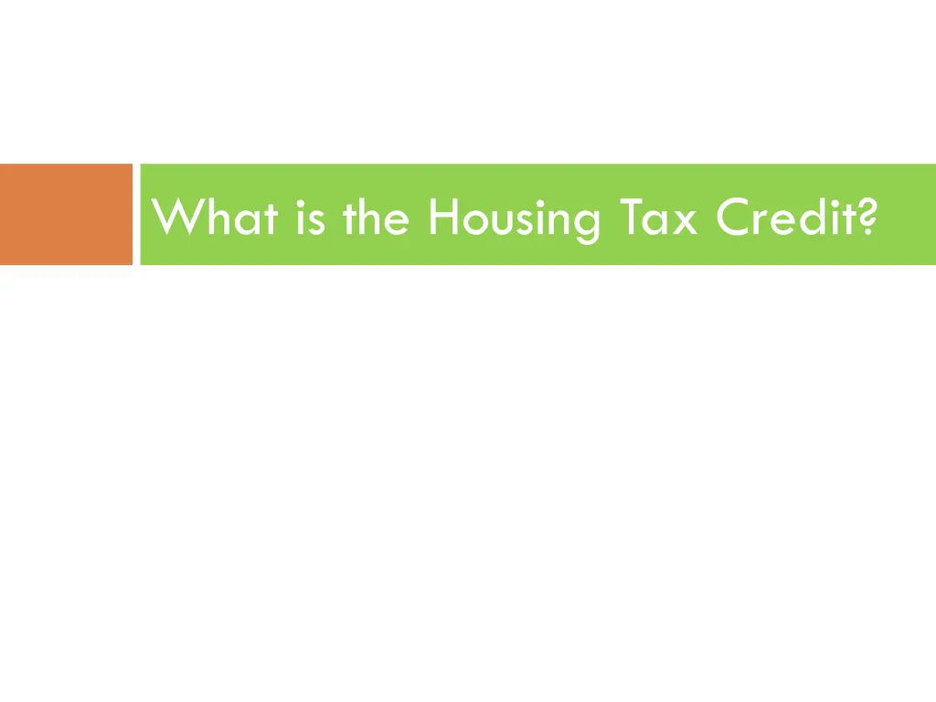 what is the housing tax credit