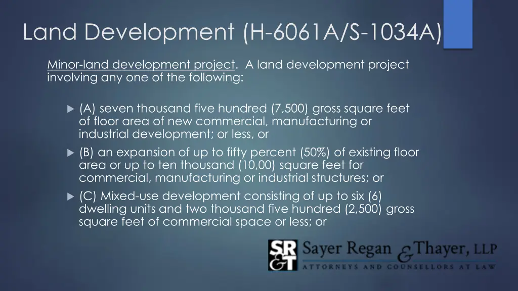 land development h 6061a s 1034a 1