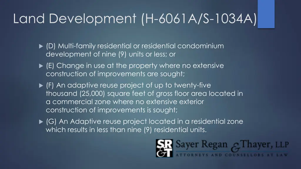 land development h 6061a s 1034a 2