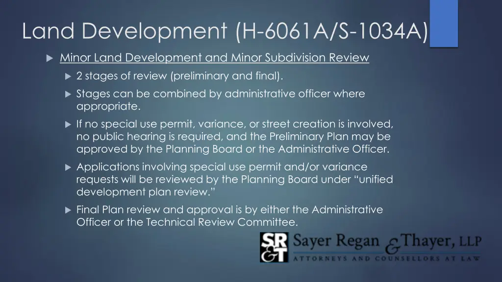 land development h 6061a s 1034a 5