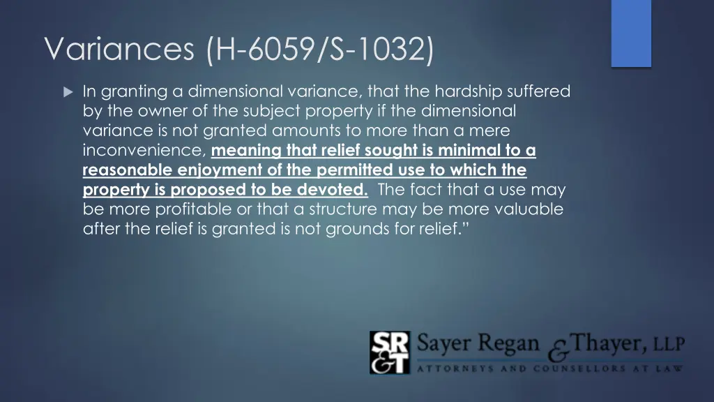 variances h 6059 s 1032 1