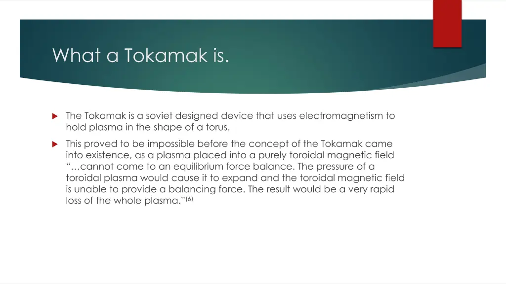 what a tokamak is