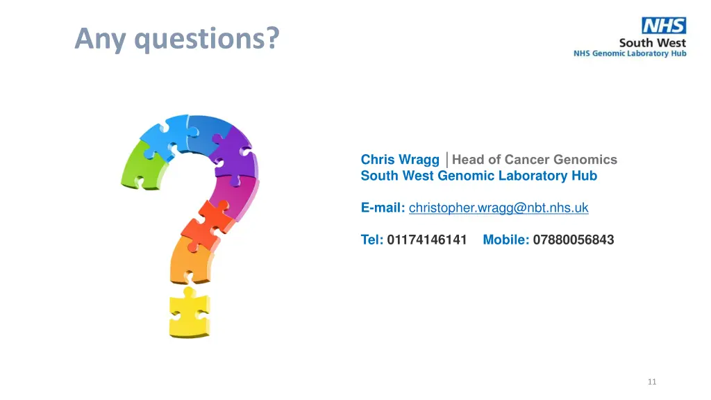 any questions