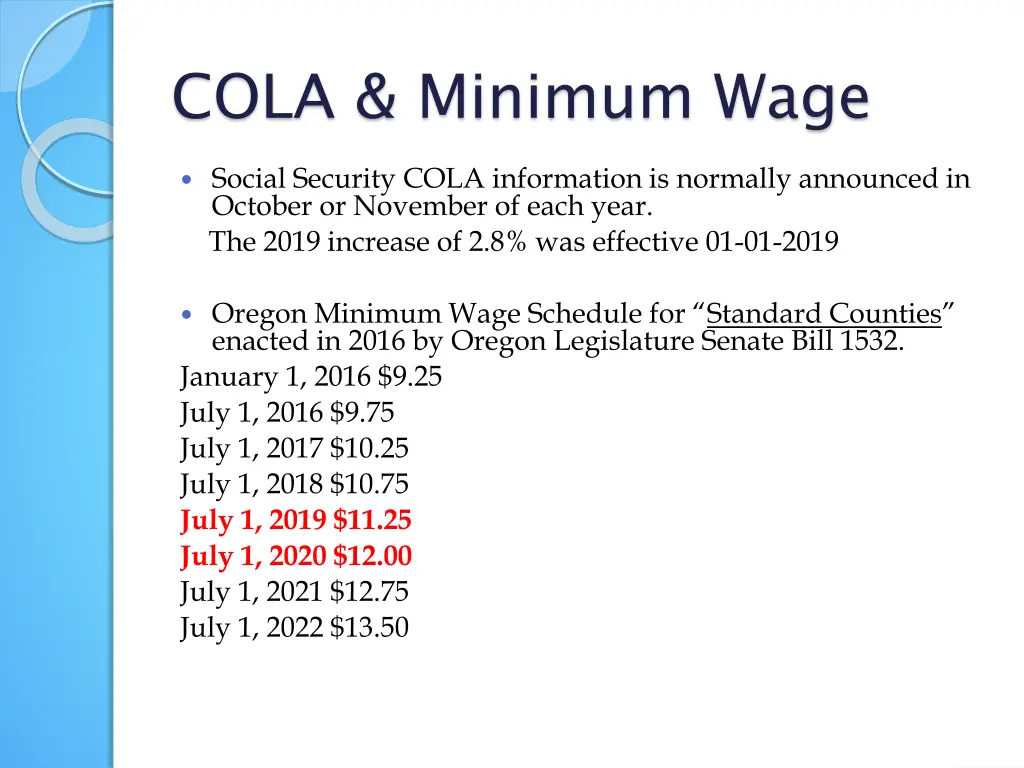 cola minimum wage